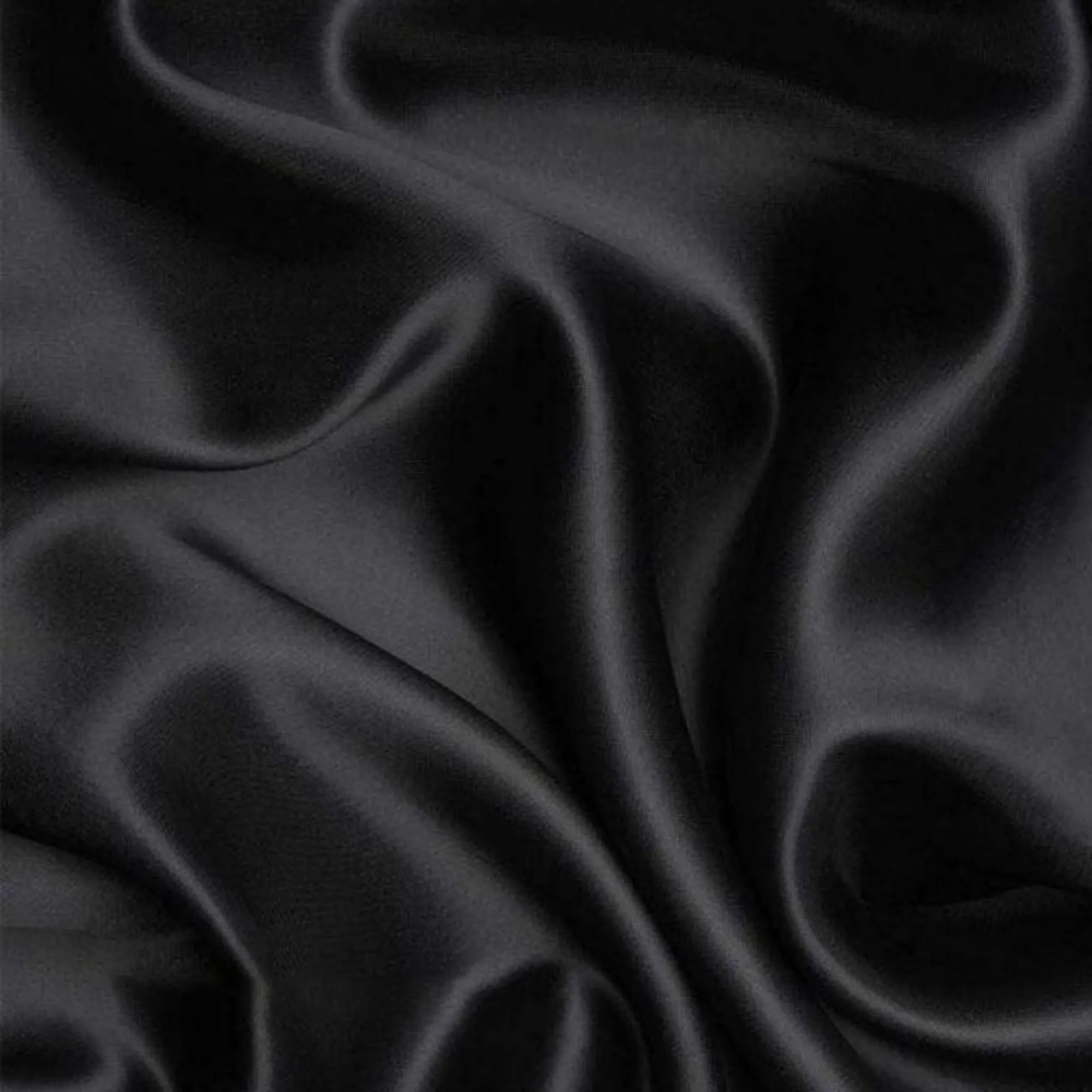 100% PURE MULBERRY SILK fabric by the yard – Black satin silk fabric – 19mm - Organic fiber - Wedding dress - Gift for women - Silk apparel fabric