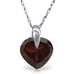 1.15 Carat 14K Solid White Gold Sequel Garnet Necklace