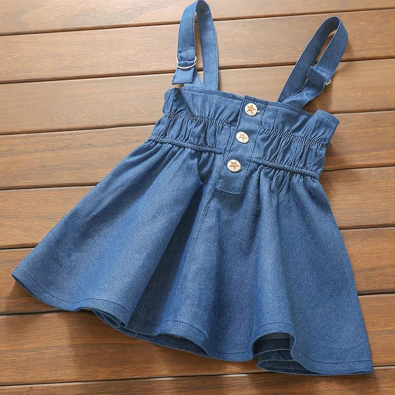 2-piece Solid Lace Blouse & Dungarees for Toddler Girl