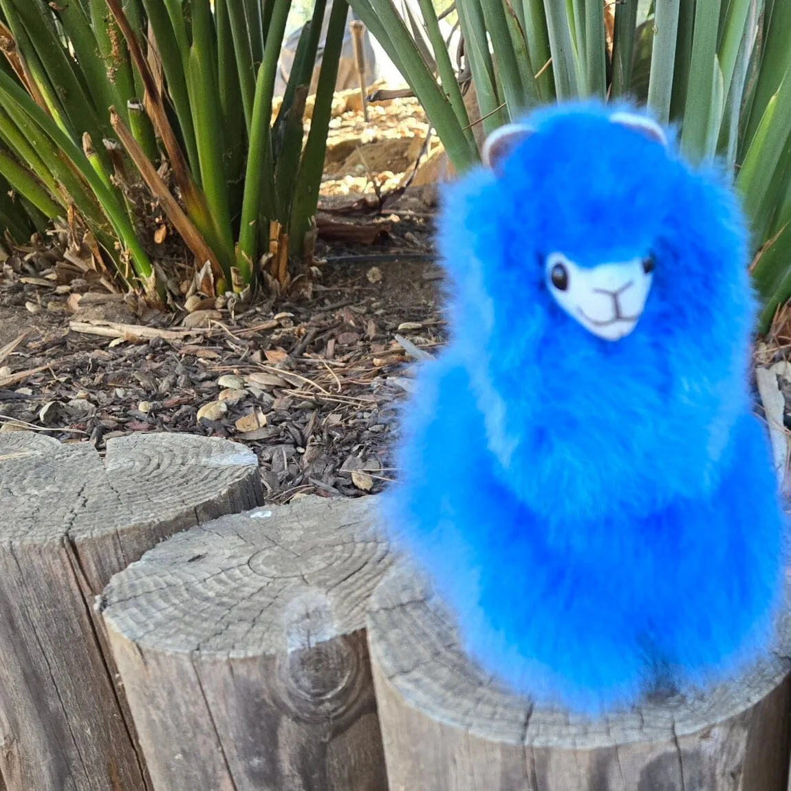 6" Standing Alpaca Fur Toy