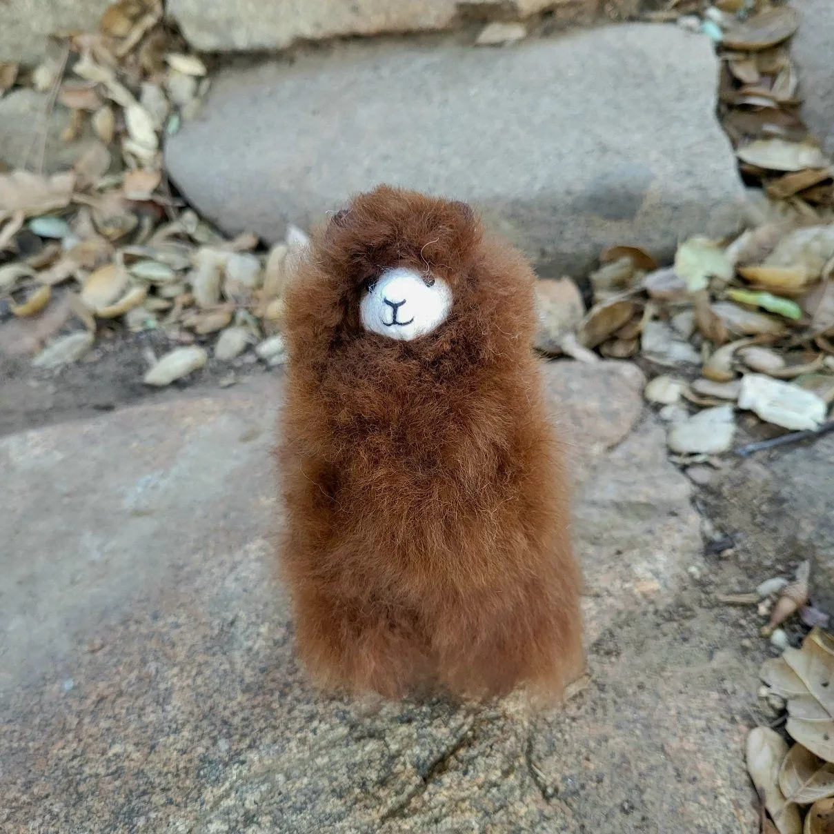 6" Standing Alpaca Fur Toy