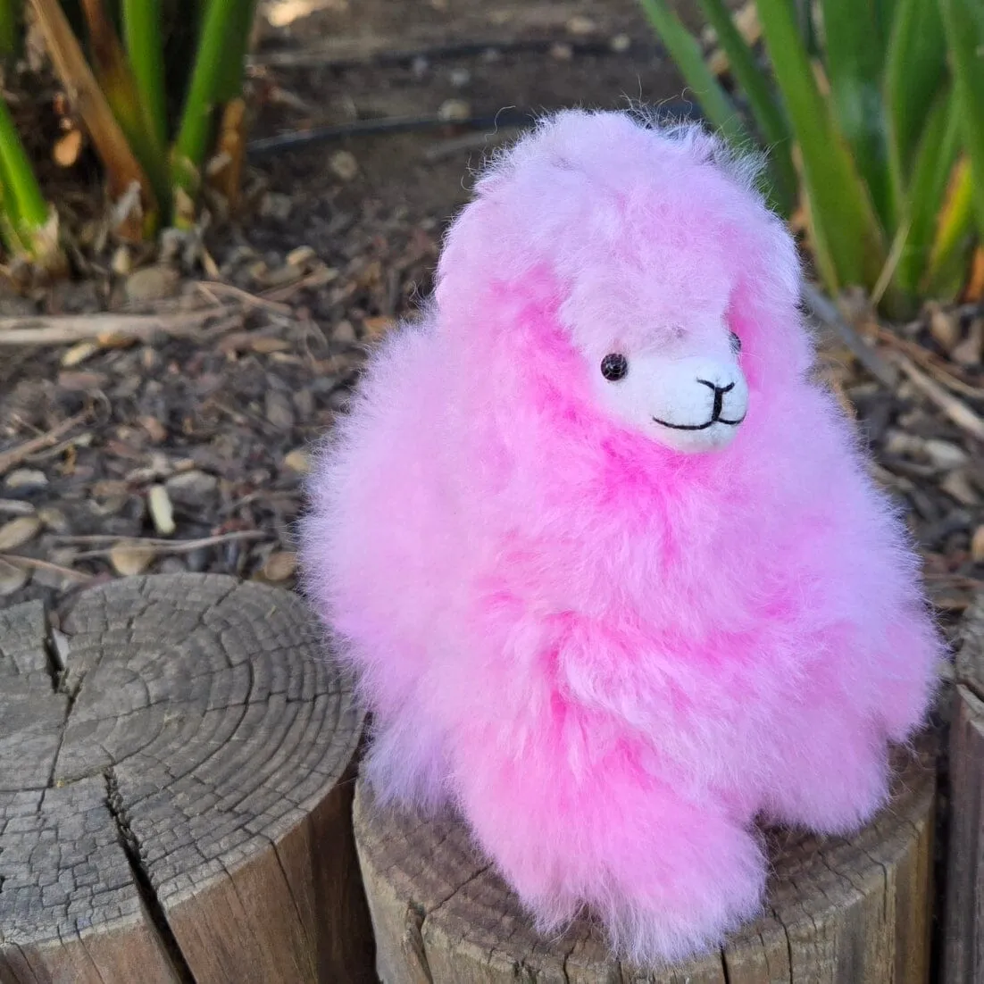 6" Standing Alpaca Fur Toy