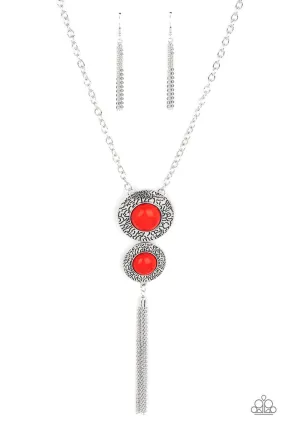 Abstract Artistry Red Paparazzi Necklace