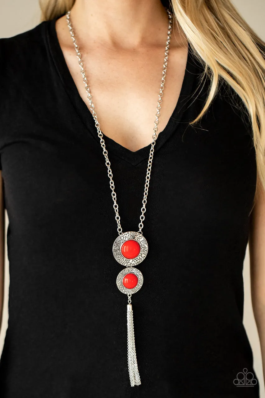 Abstract Artistry Red Paparazzi Necklace