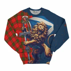 Adair Tartan Family Crest Sweatshirt with Scottish Majestic Lion