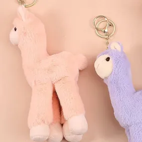 Adorable Alpaca Plush Keychain with a Long Neck