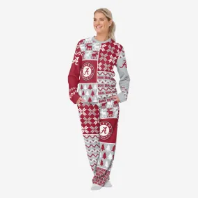 Alabama Crimson Tide Womens Busy Block Family Holiday Pajamas