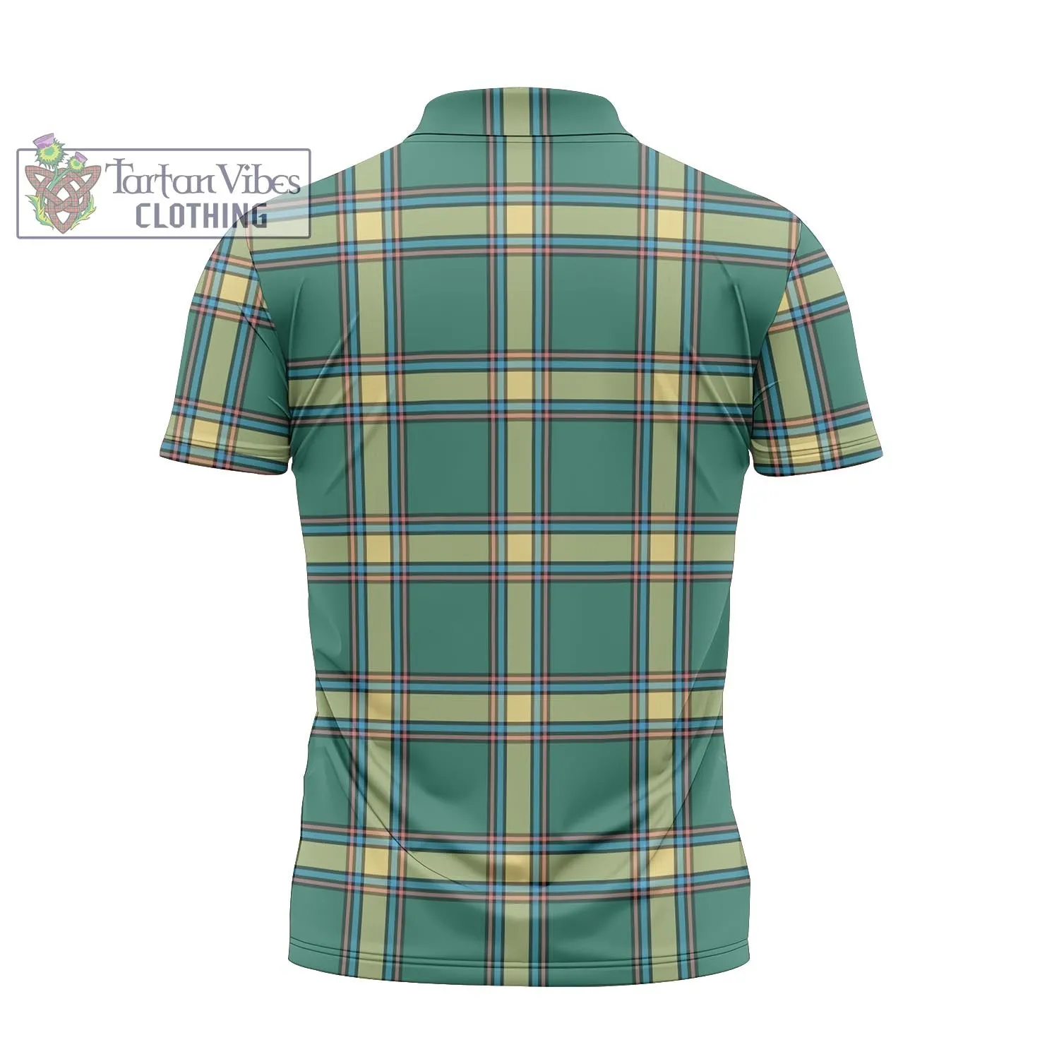 Alberta Province Canada Tartan Zipper Polo Shirt