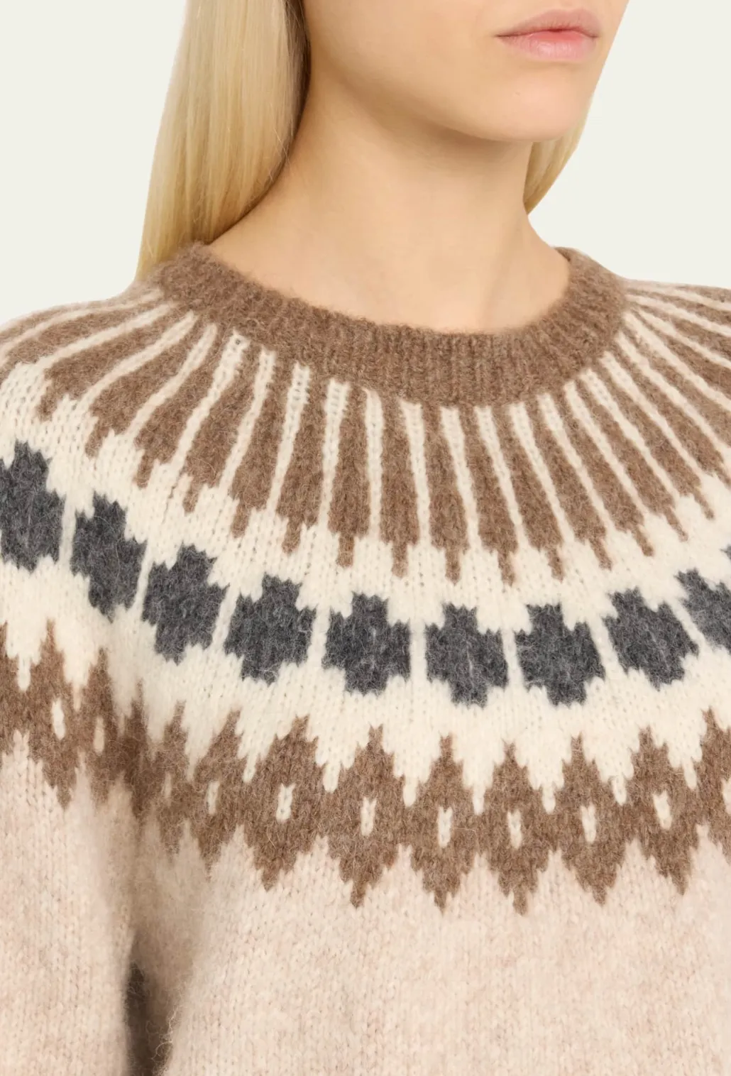 ALENA SWEATER - OATMEAL FAIRISLE