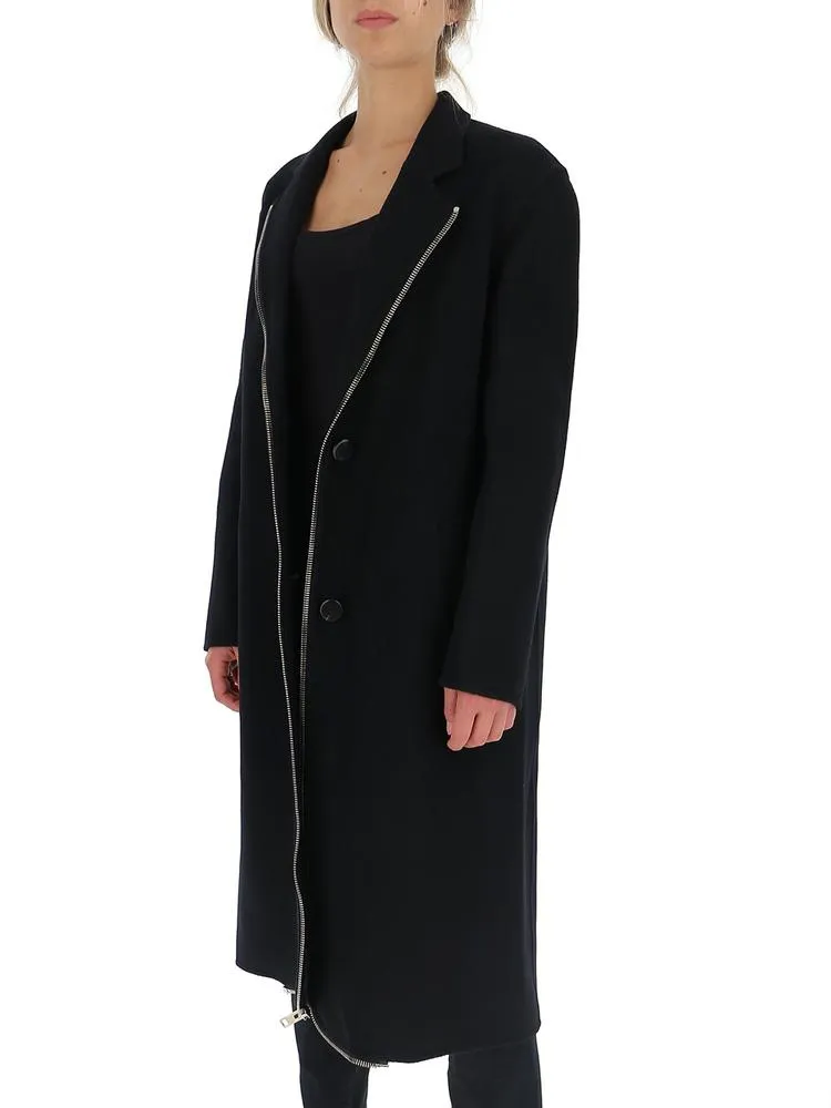 Alexander Wang Zipper Trim Straight Coat