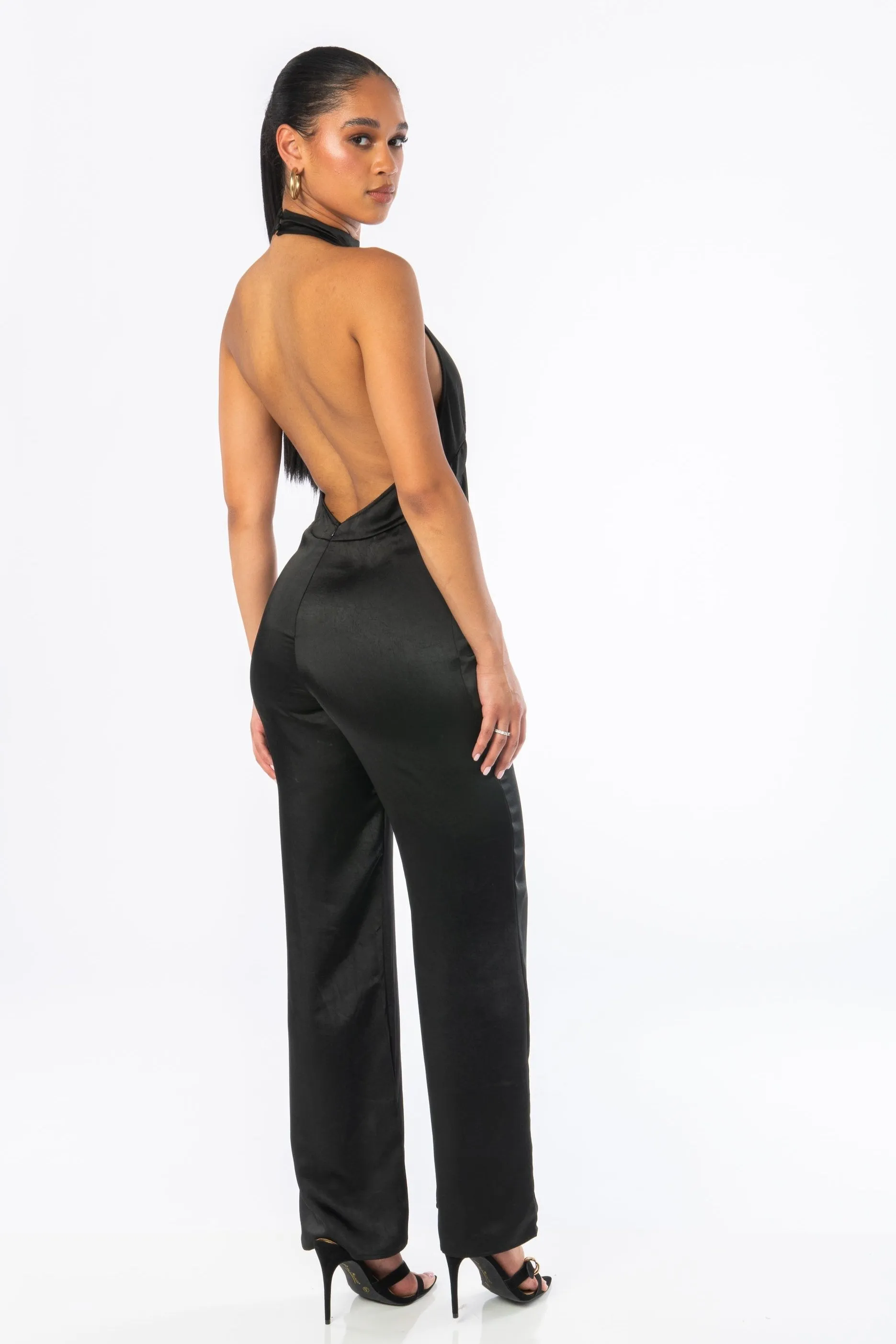 All Eyes on Me Black Jumpsuit