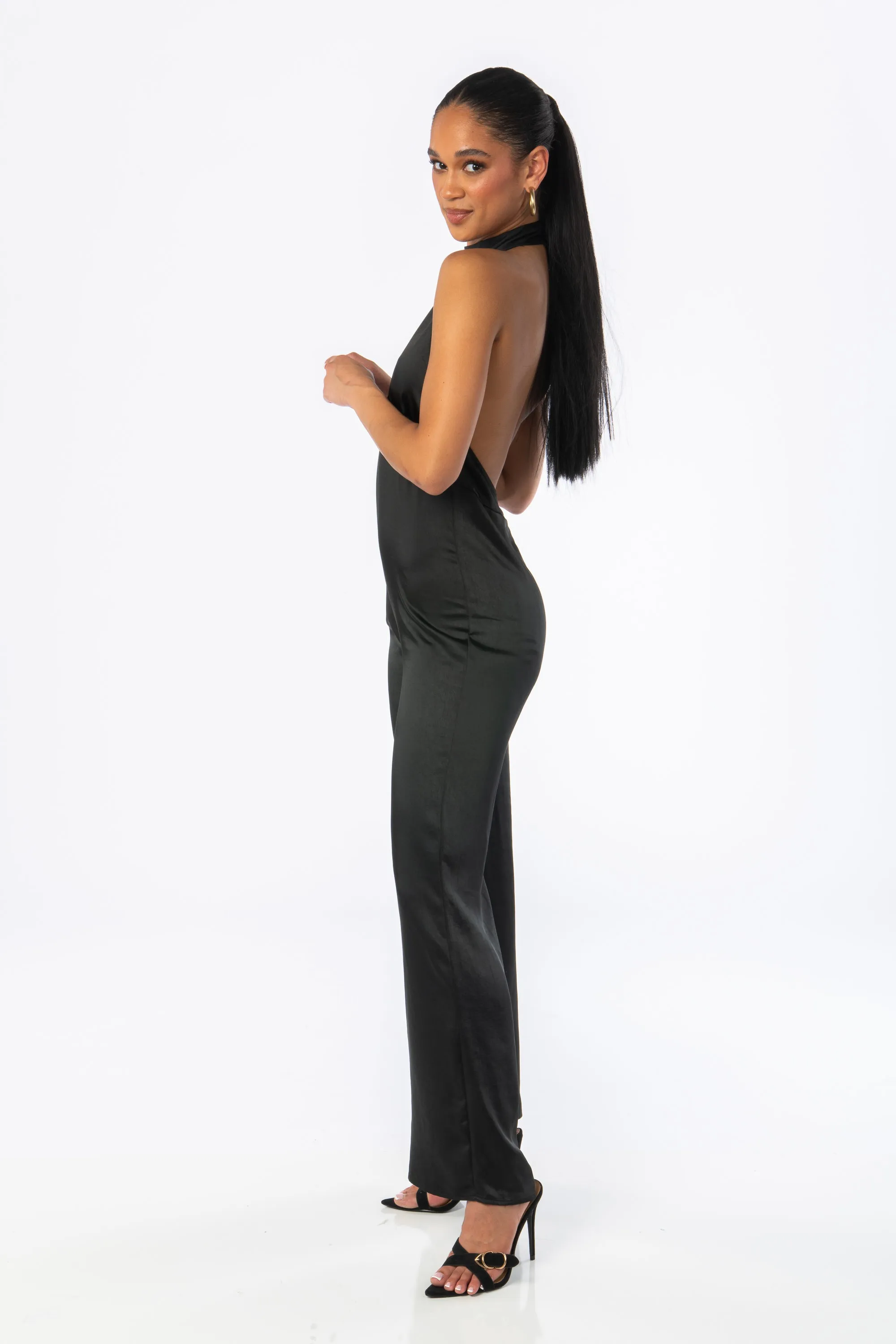 All Eyes on Me Black Jumpsuit