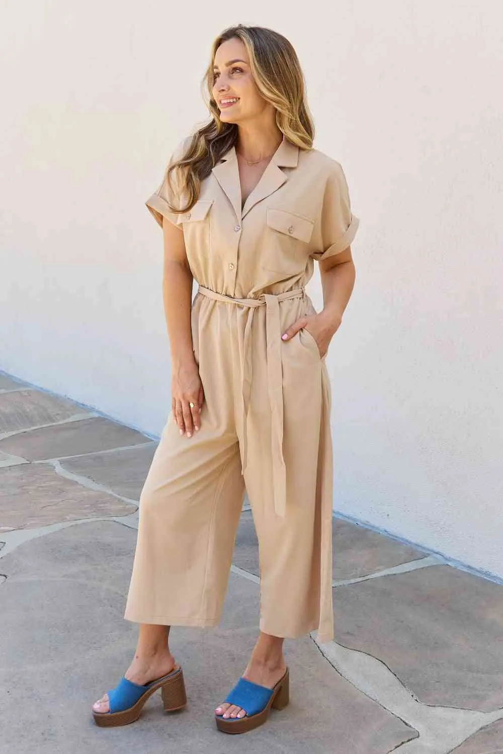 All In One Full Size Solid Jumpsuit