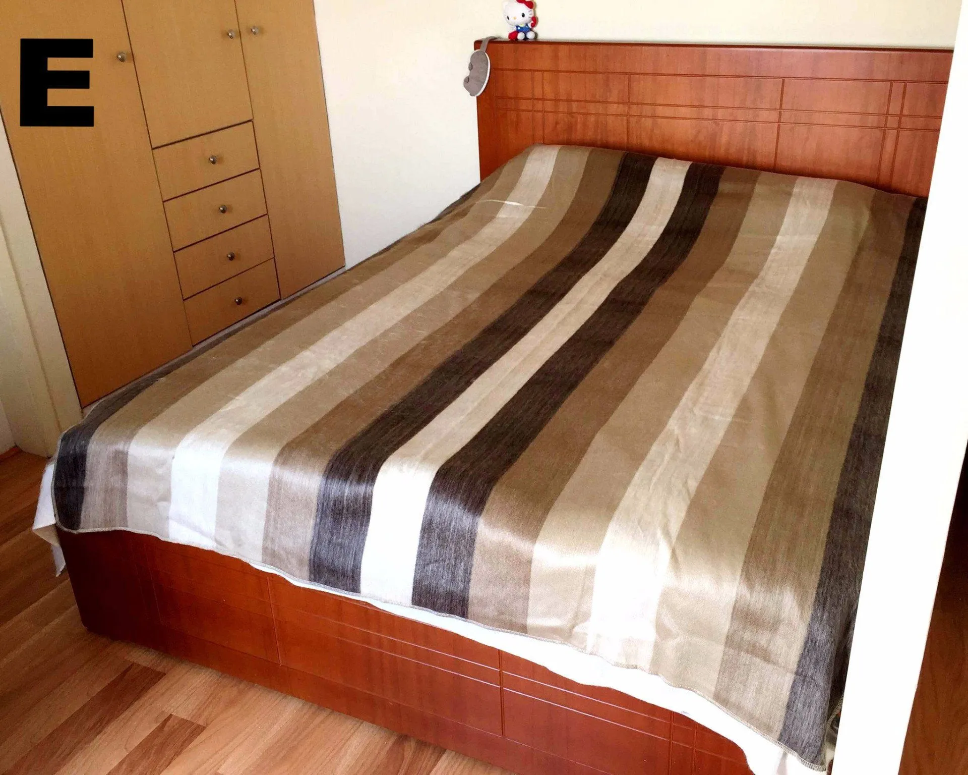 Alpaca Bed Blanket - Striped