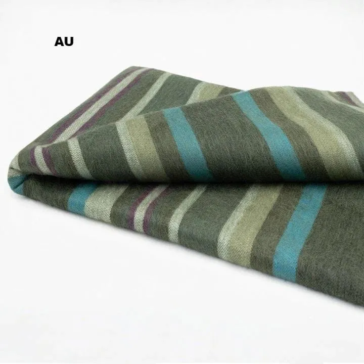 Alpaca Bed Blanket - Striped