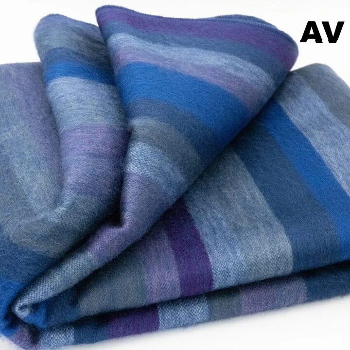 Alpaca Bed Blanket - Striped