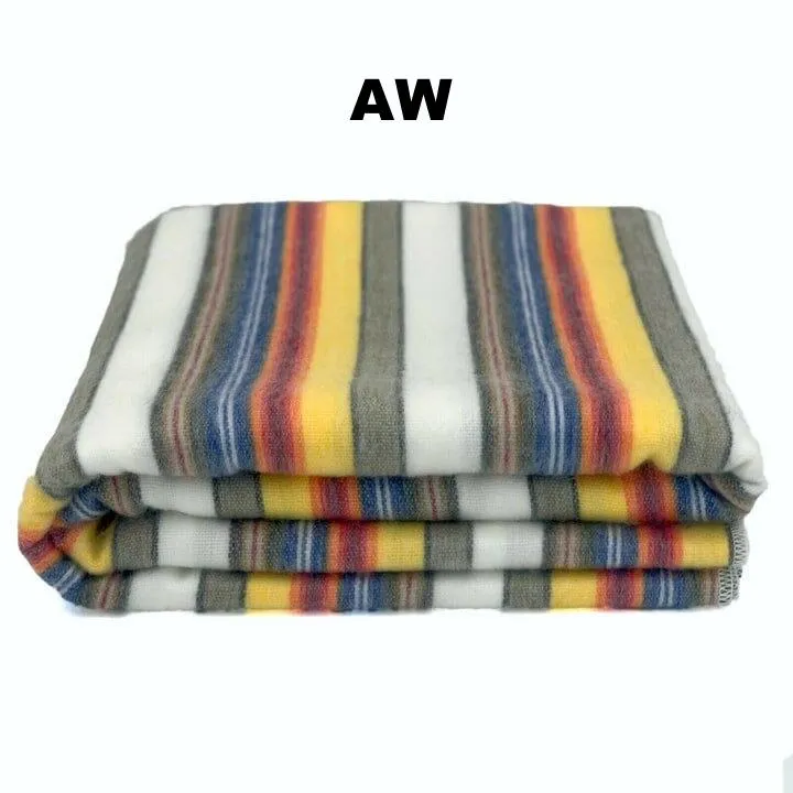 Alpaca Bed Blanket - Striped