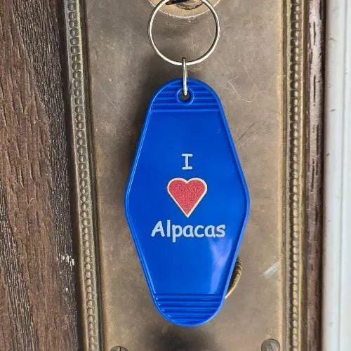 Alpaca Vintage Motel Keychain Souvenir