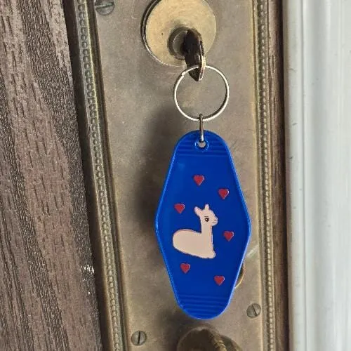 Alpaca Vintage Motel Keychain Souvenir