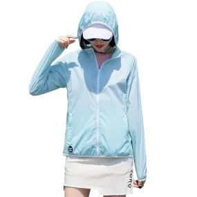 Anniou Women's Outdoor UV Hoodie Cycling Jacket