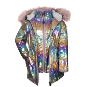 Appaman Puffer Girls' Coat - Rainbow Ombre