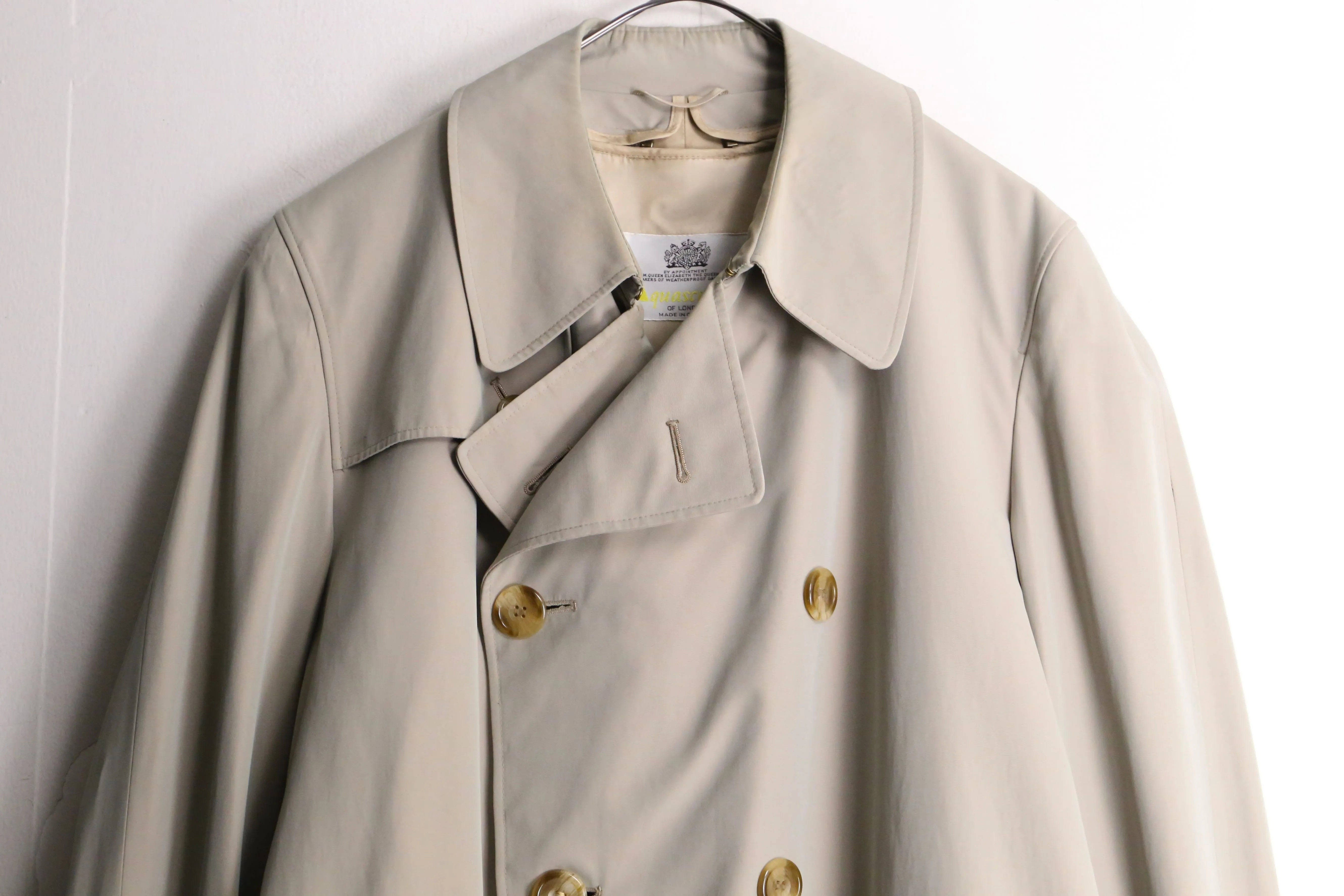 “Aquascutum” iridescent beige trench coat