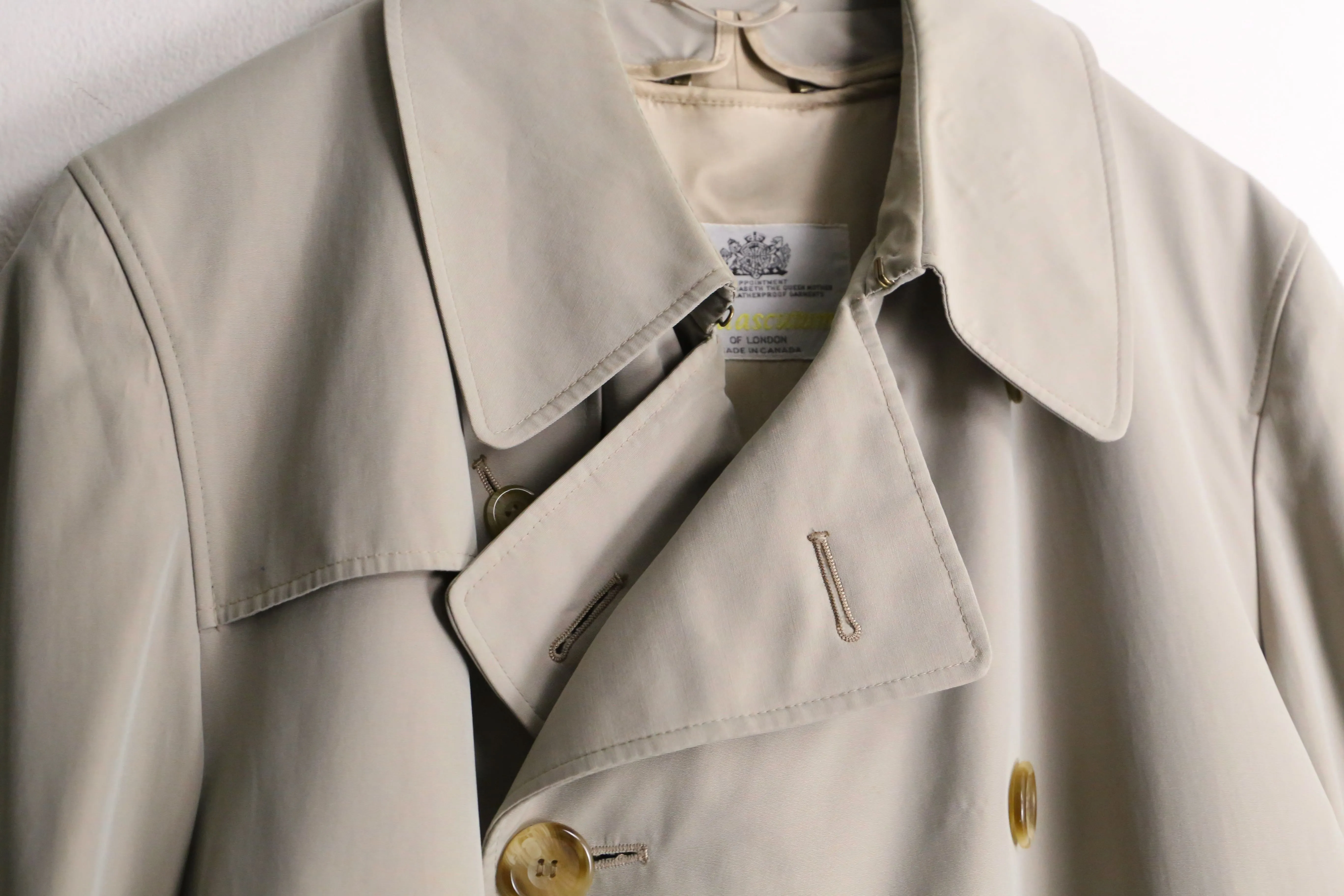 “Aquascutum” iridescent beige trench coat