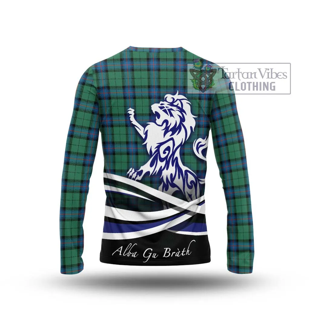 Armstrong Ancient Tartan Long Sleeve T-Shirt with Alba Gu Brath Regal Lion Emblem