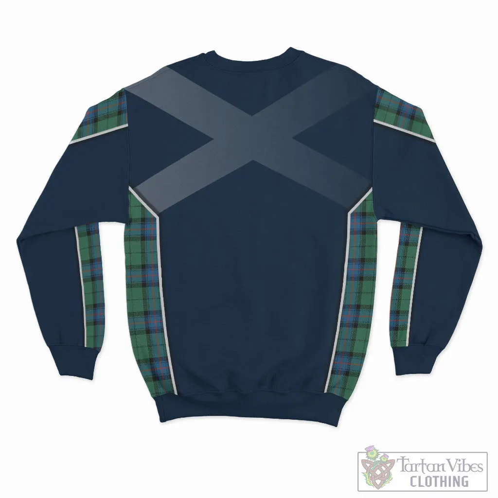 Armstrong Ancient Tartan Sweatshirt with Family Crest and Scottish Thistle Vibes Sport Style