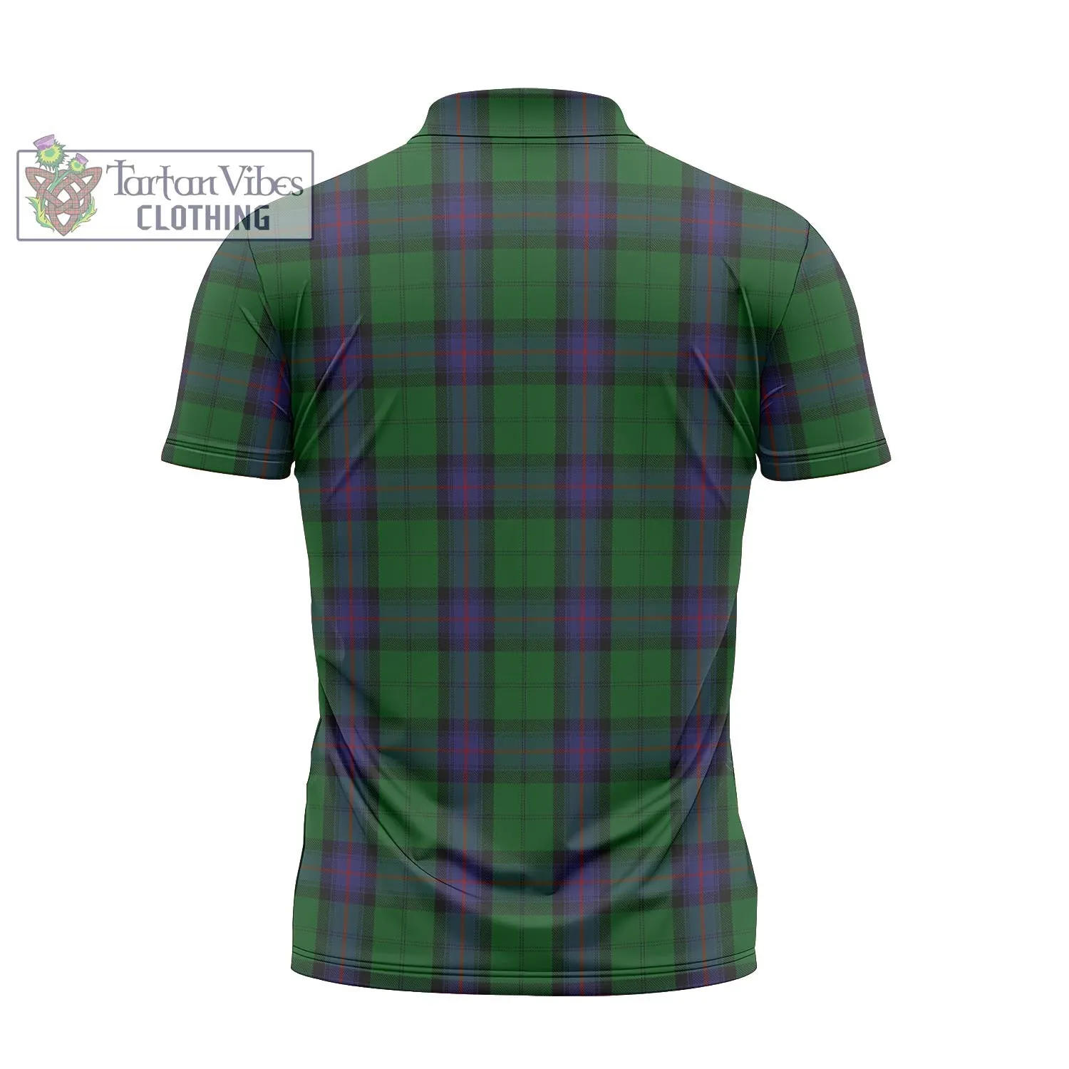 Armstrong Tartan Zipper Polo Shirt with Family Crest