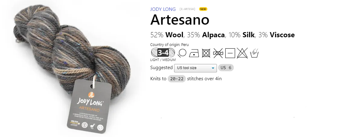 ARTESANO - JODY LONG YARNS