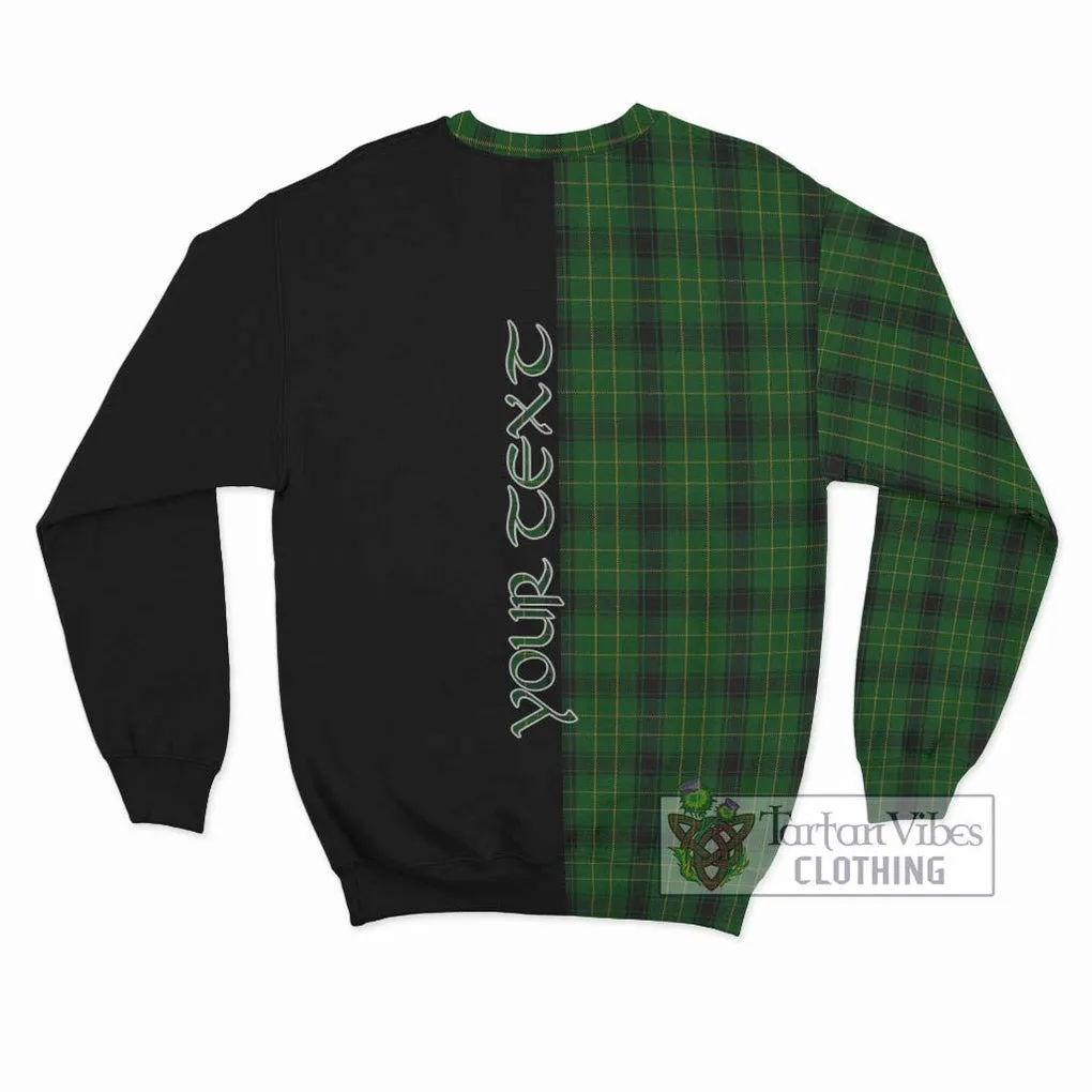 Arthur Highland Tartan Sweatshirt with Family Crest and Half Of Me Style