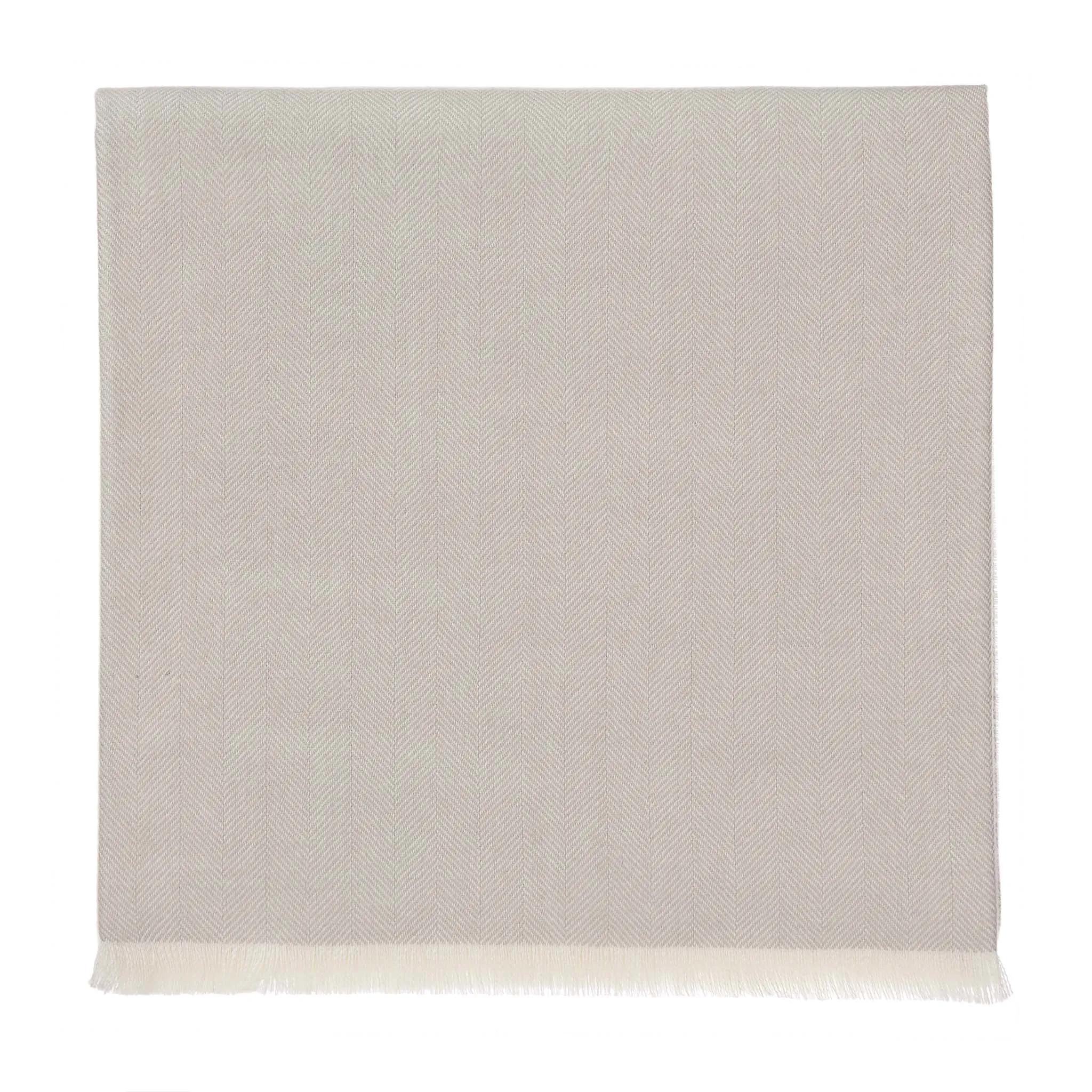 Asare Alpaca Blanket [Light grey/Off-white]