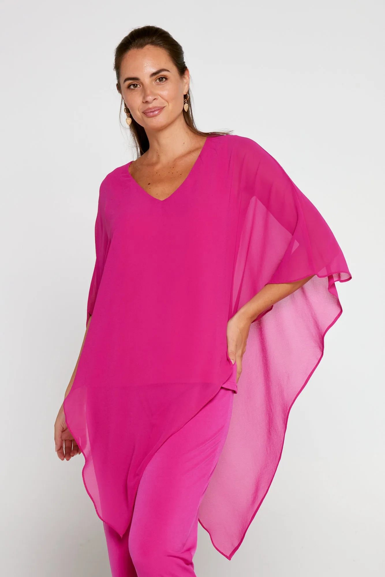 Aubriella Top - Hot Pink