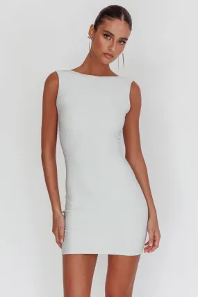 Ayda Backless Mini Dress Silver