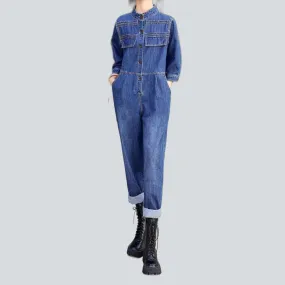 Baggy women's jean jumpsuit