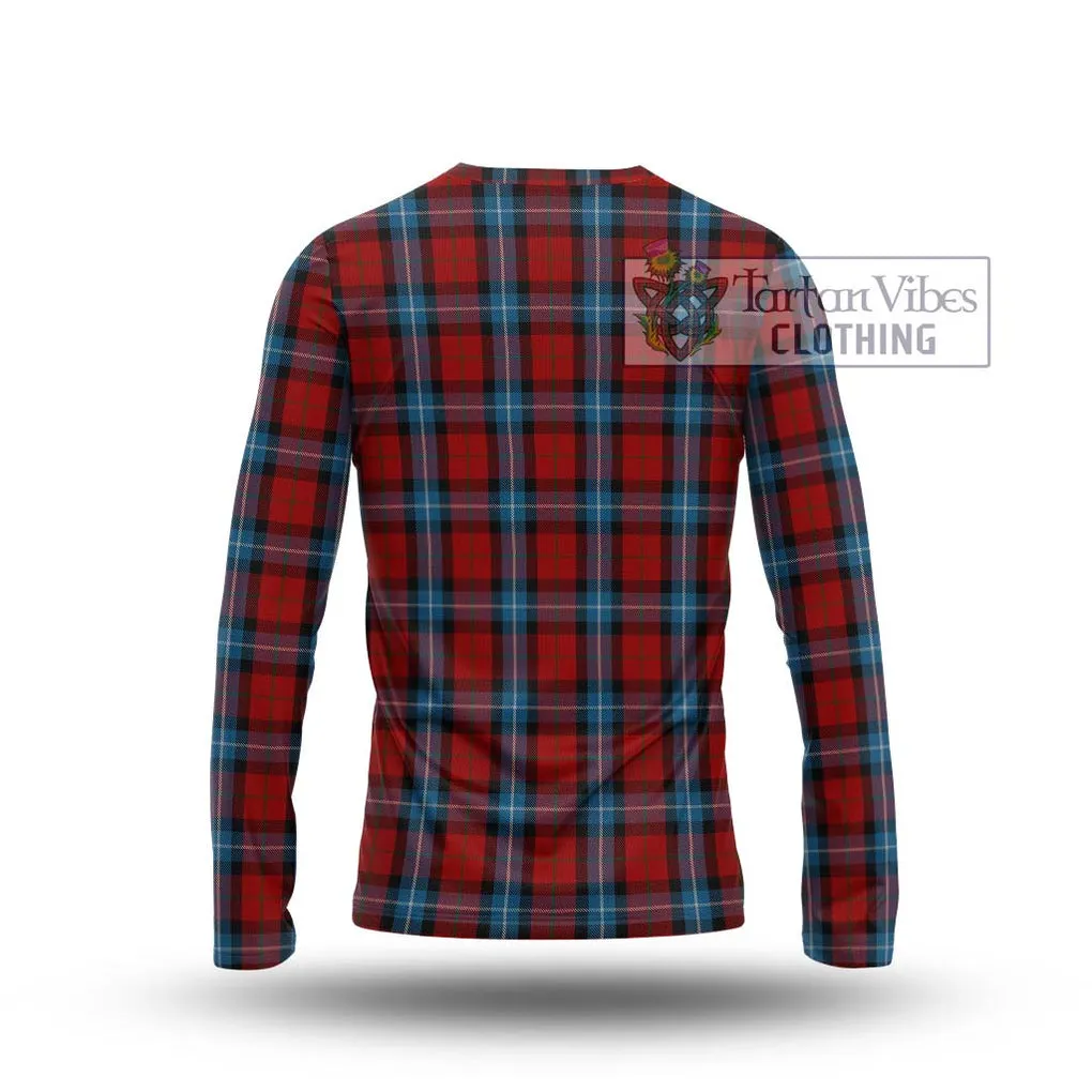 Baillie of Polkemmet Red Tartan Long Sleeve T-Shirt with Family Crest DNA In Me Style