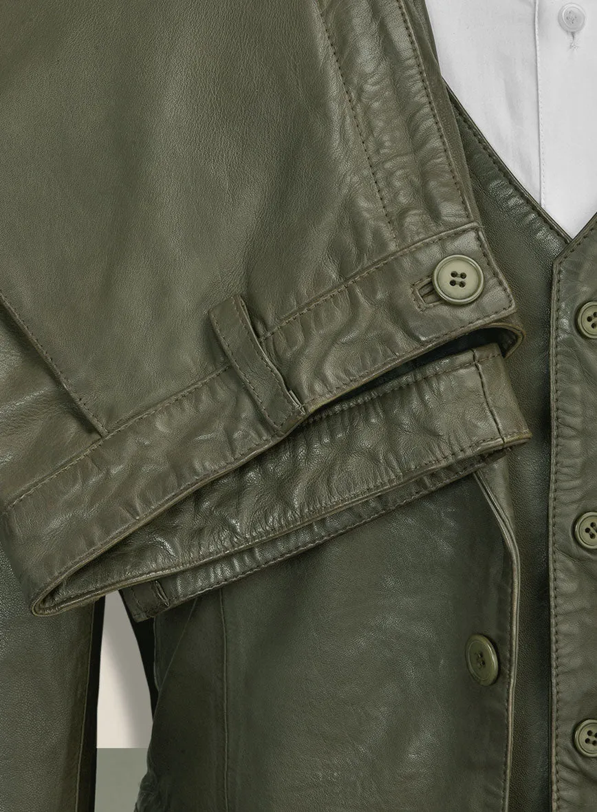 Basicallo Green Leather Suit