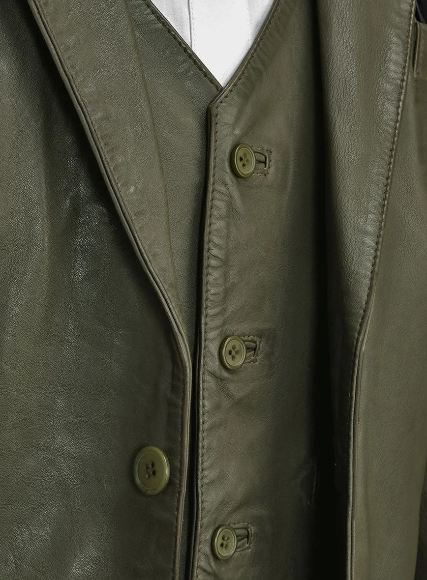 Basicallo Green Leather Suit