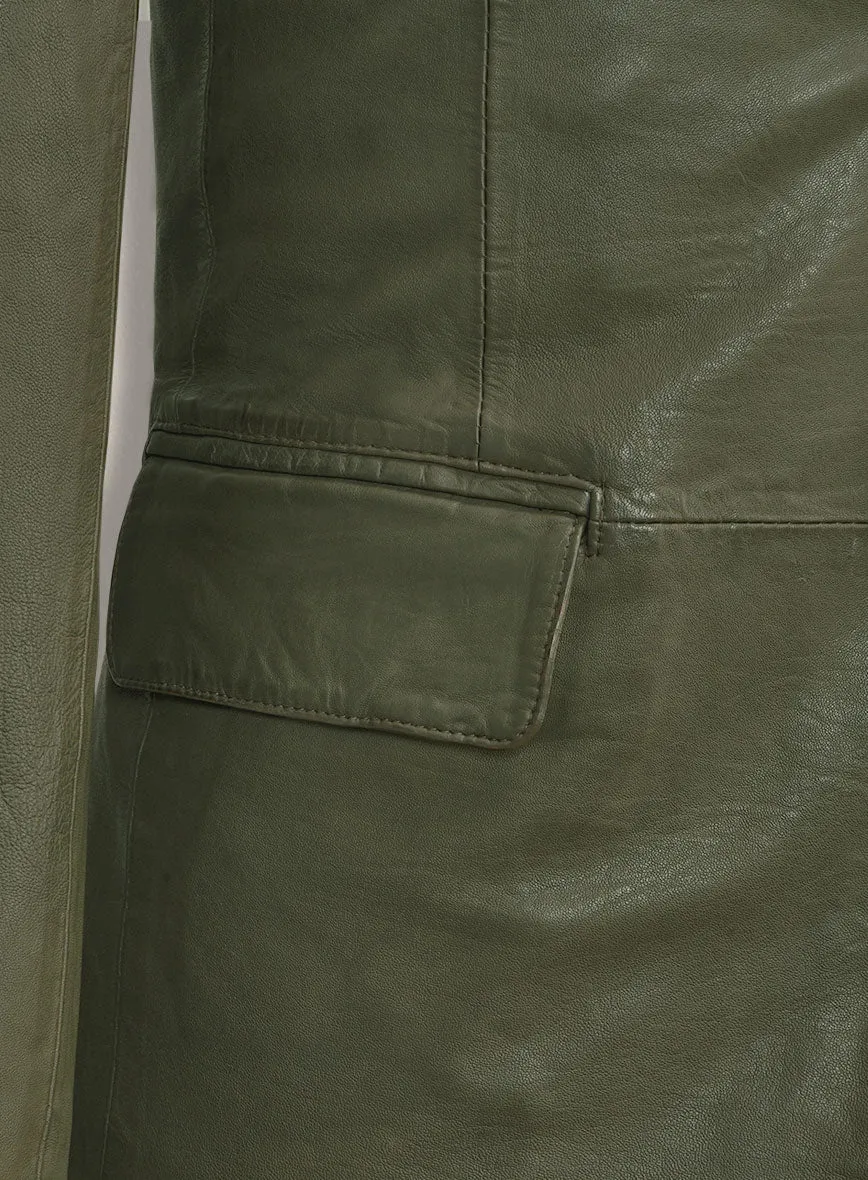 Basicallo Green Leather Suit