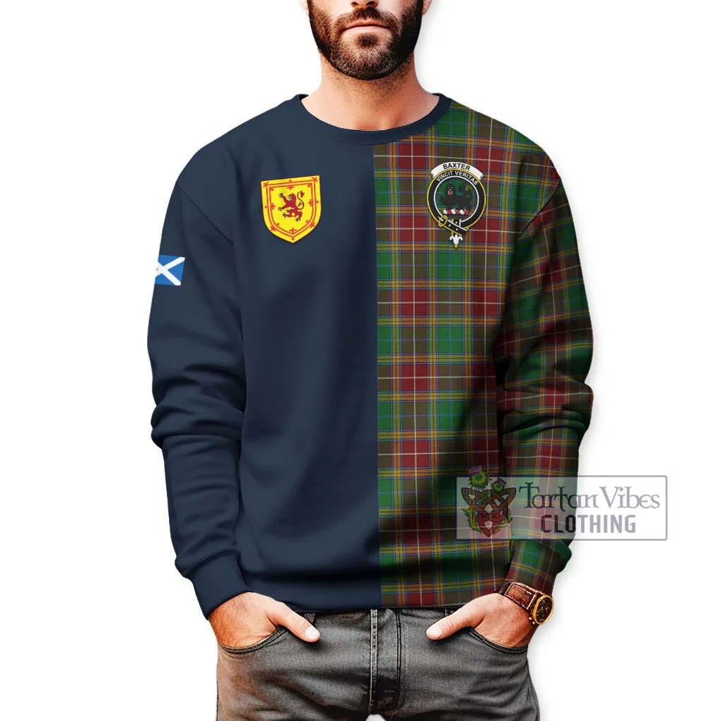 Baxter Tartan Sweatshirt Alba with Scottish Lion Royal Arm Half Style