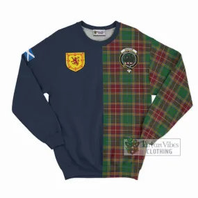 Baxter Tartan Sweatshirt Alba with Scottish Lion Royal Arm Half Style