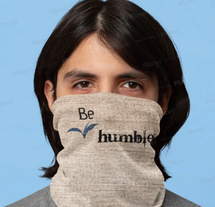 Be Humble, Denim,Suede Look,Neck Gaiter,Multi-functional , Face,Headband,Bandana,Balaclava,Hair Band,Dust Mask,Cute Valentine Gift