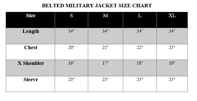 BELTED MILITARY JACKET