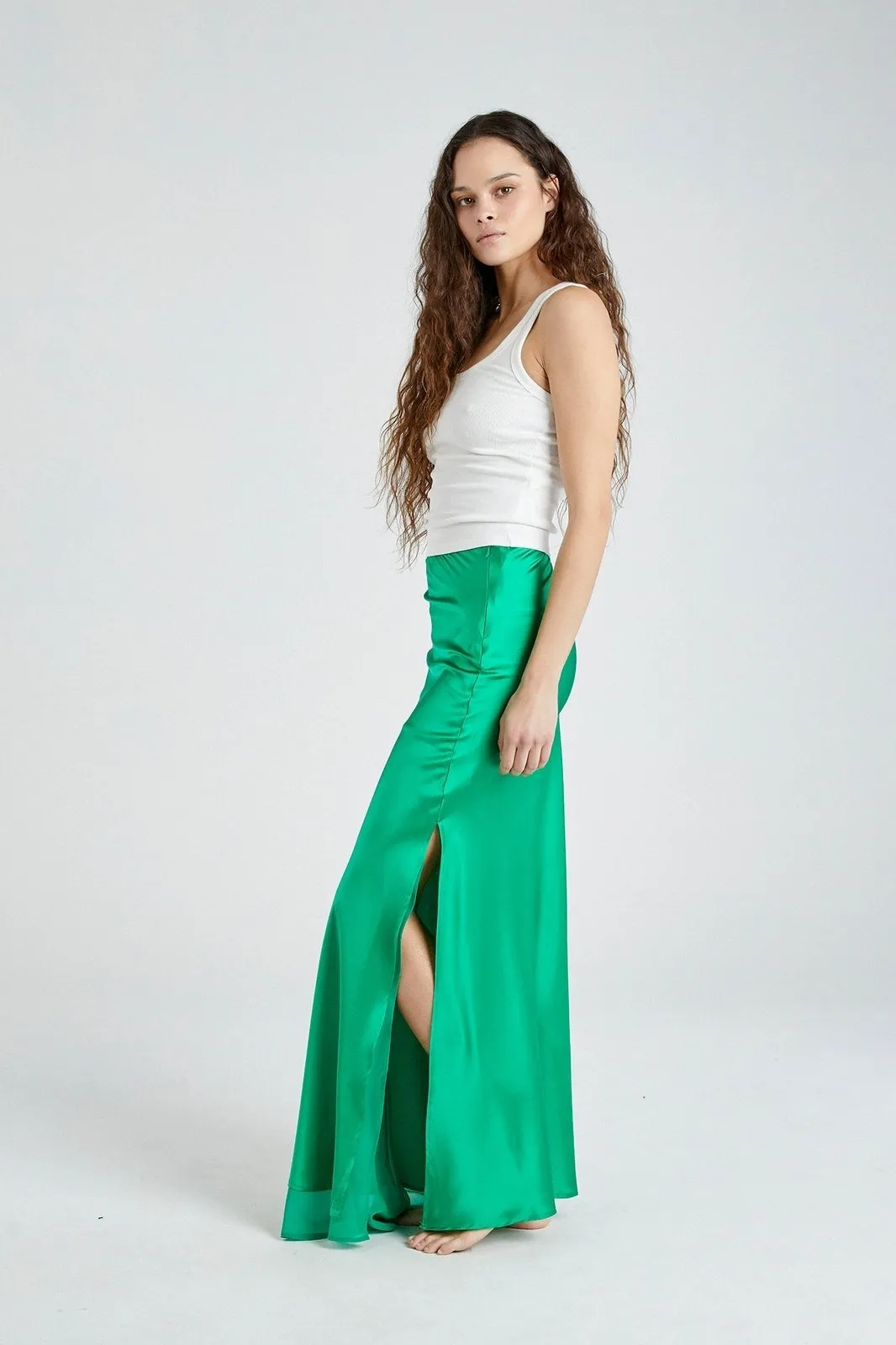   Beryll Helena Silk Skirt | Cactus