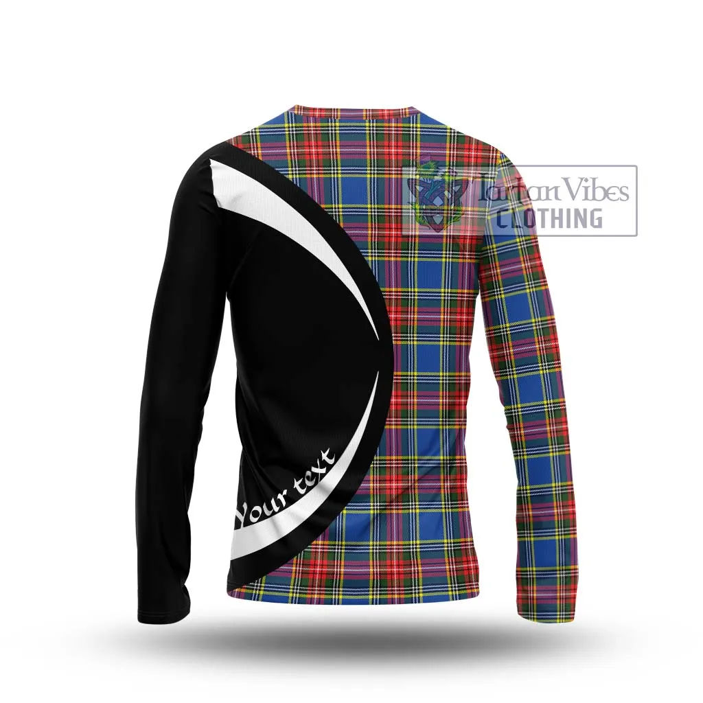 Bethune Tartan Long Sleeve T-Shirt with Family Crest Circle Style