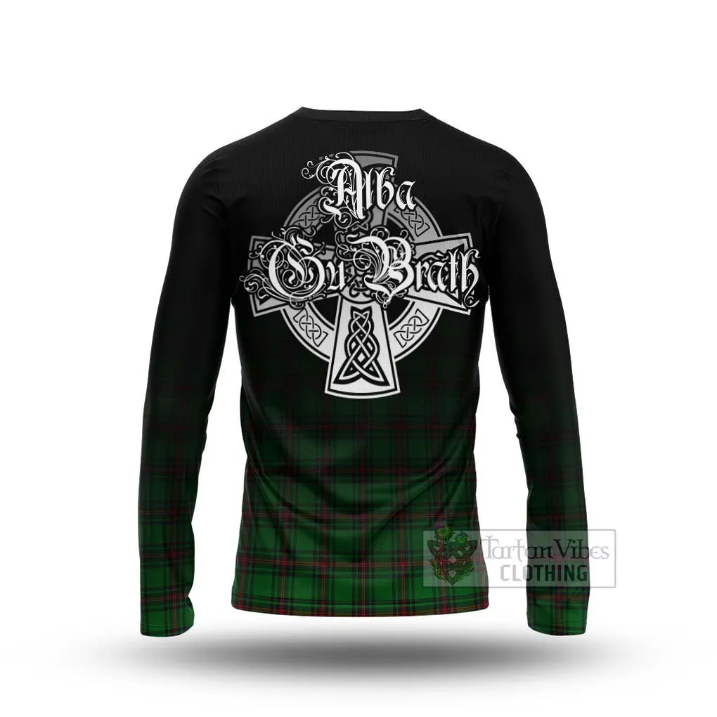 Beveridge Tartan Long Sleeve T-Shirt Featuring Alba Gu Brath Family Crest Celtic Inspired