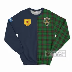 Beveridge Tartan Sweatshirt Alba with Scottish Lion Royal Arm Half Style