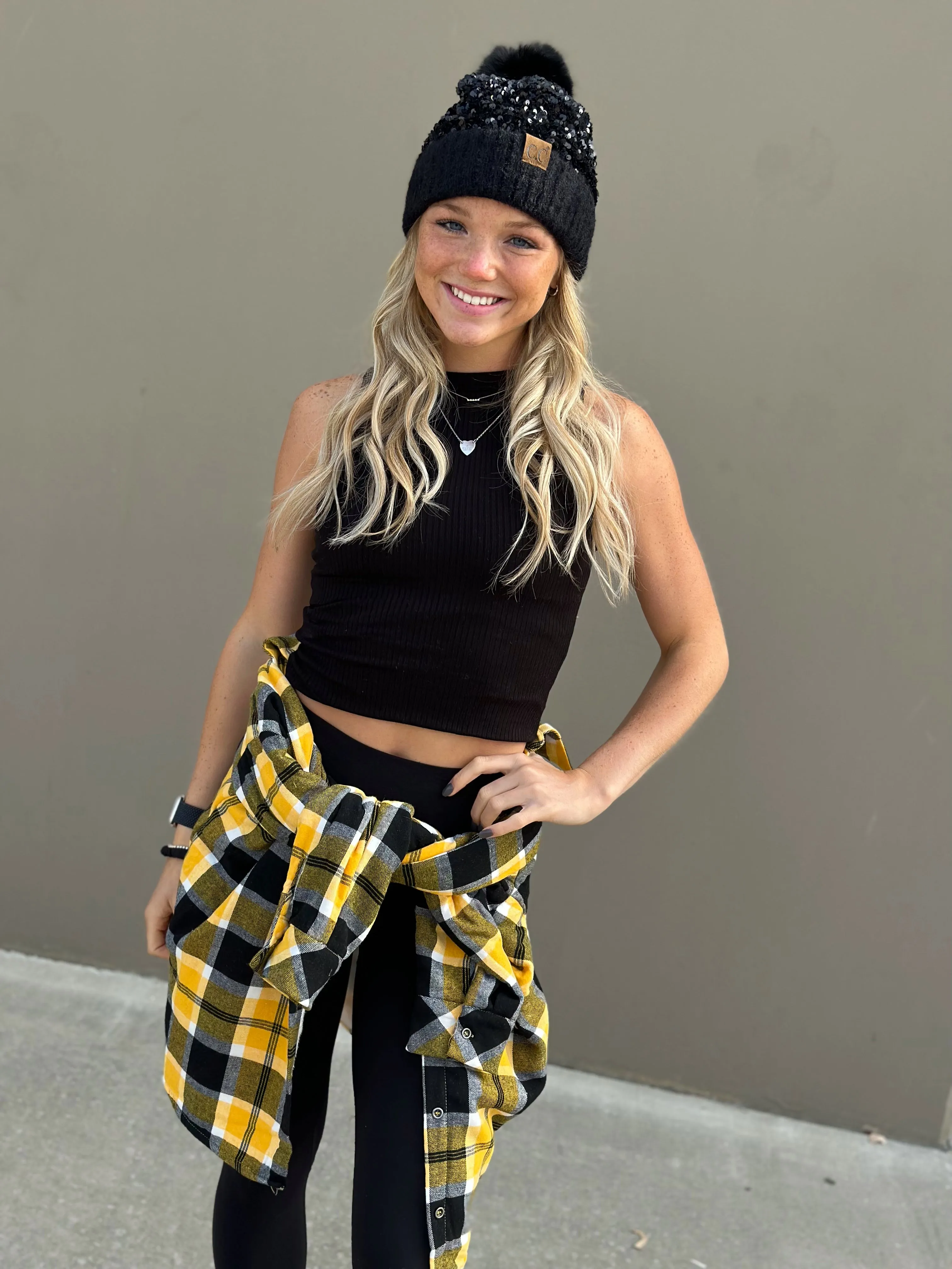 Black and Yellow Shacket-Final Sale