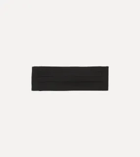 Black Silk Barathea Cummerbund